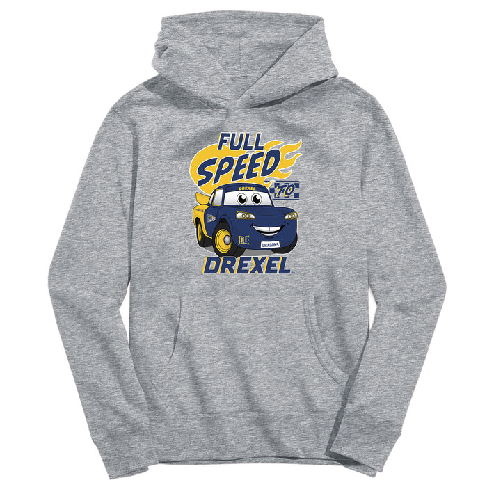 Drexel University Dragons Full Speed Heather Grey Cotton Youth Hoodie