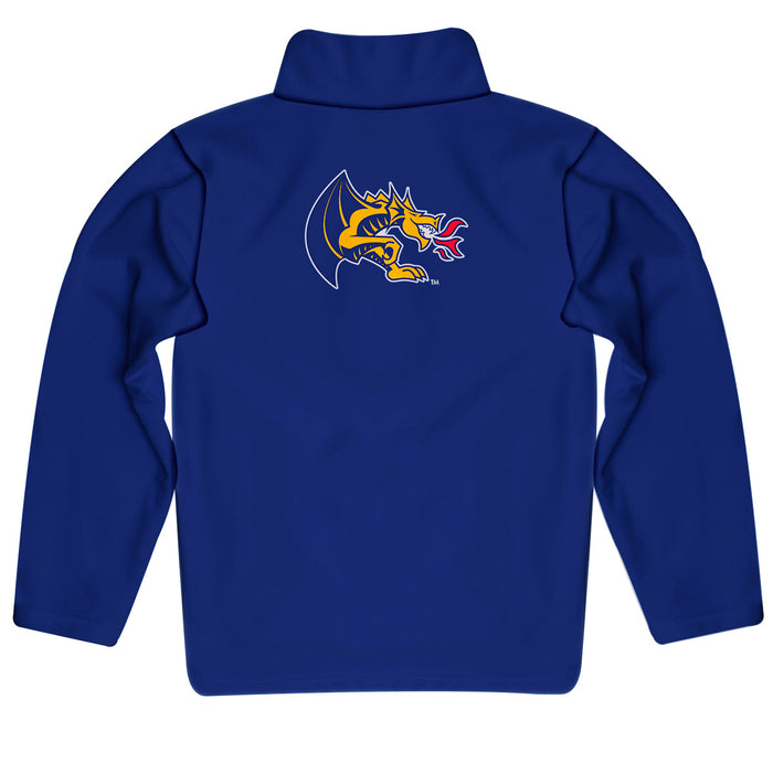 Drexel University Dragons Vive La Fete Game Day Solid Blue Quarter Zip Pullover Sleeves - Vive La Fête - Online Apparel Store