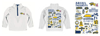 Drexel University Dragons Hand Sketched Vive La Fete Impressions Artwork White Boys Quarter Zip Pullover V1 - Vive La Fête - Online Apparel Store