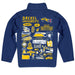 Drexel University Dragons Hand Sketched Vive La Fete Impressions Artwork Blue Boys Quarter Zip Pullover V1 - Vive La Fête - Online Apparel Store