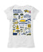 Drexel University Dragons Hand Sketched Vive La Fete Impressions Artwork White Girls Cotton Short Sleeve Tee - Vive La Fête - Online Apparel Store