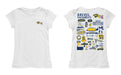 Drexel University Dragons Hand Sketched Vive La Fete Impressions Artwork White Girls Cotton Short Sleeve Tee - Vive La Fête - Online Apparel Store