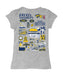 Drexel University Dragons Hand Sketched Vive La Fete Impressions Artwork Grey Girls Cotton Short Sleeve Tee - Vive La Fête - Online Apparel Store