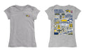 Drexel University Dragons Hand Sketched Vive La Fete Impressions Artwork Grey Girls Cotton Short Sleeve Tee - Vive La Fête - Online Apparel Store
