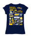 Drexel University Dragons Hand Sketched Vive La Fete Impressions Artwork Navy Girls Cotton Short Sleeve Tee - Vive La Fête - Online Apparel Store