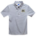 Drexel University Dragons Embroidered Gray Stripes Short Sleeve Polo Box Shirt