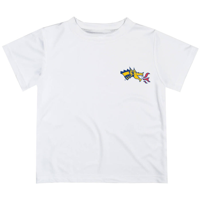 Drexel University Dragons Hand Sketched Vive La Fete Impressions Artwork Boys White Short Sleeve Tee Shirt