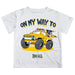 Drexel University Dragons Vive La Fete Monster Truck Boys Game Day White Short Sleeve Tee