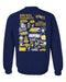 Drexel University Dragons Hand Sketched Artwork Navy Crewneck Sweatshirt for Women - Vive La Fête - Online Apparel Store