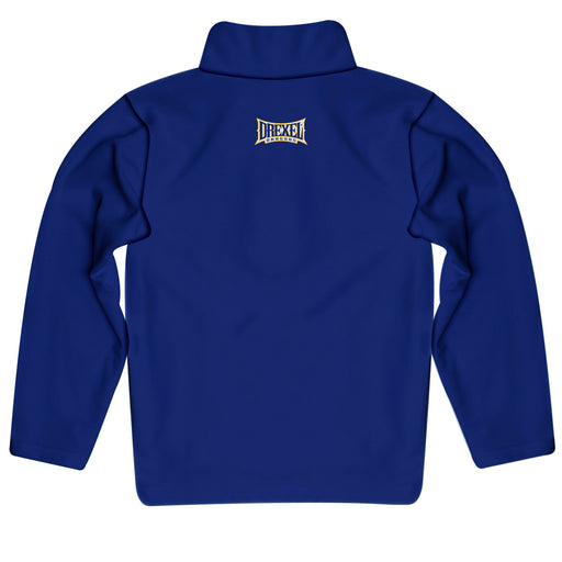 Drexel Dragon Vive La Fete Logo and Mascot Name Womens Blue Quarter Zip Pullover - Vive La Fête - Online Apparel Store
