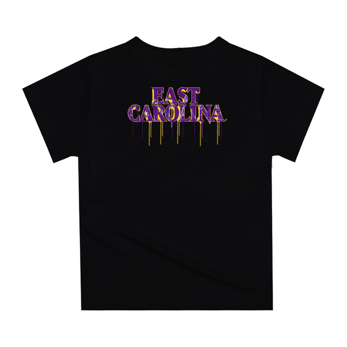 East Carolina Pirates Original Dripping Football Helmet Black T-Shirt by Vive La Fete - Vive La Fête - Online Apparel Store