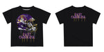 East Carolina Pirates Original Dripping Football Helmet Black T-Shirt by Vive La Fete - Vive La Fête - Online Apparel Store