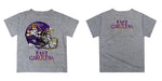 East Carolina Pirates Original Dripping Football Helmet Heather Gray T-Shirt by Vive La Fete - Vive La Fête - Online Apparel Store