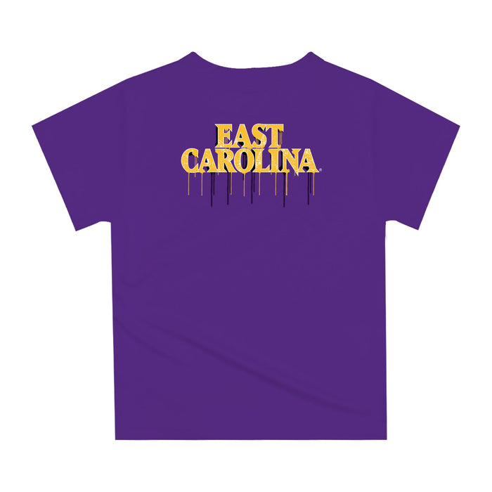 East Carolina Pirates Original Dripping Football Helmet Purple T-Shirt by Vive La Fete - Vive La Fête - Online Apparel Store