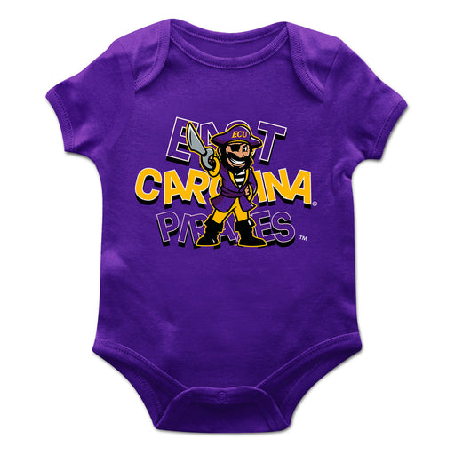 East Carolina Pirates Vive La Fete Infant Game Day Purple Short Sleeve Bodysuit