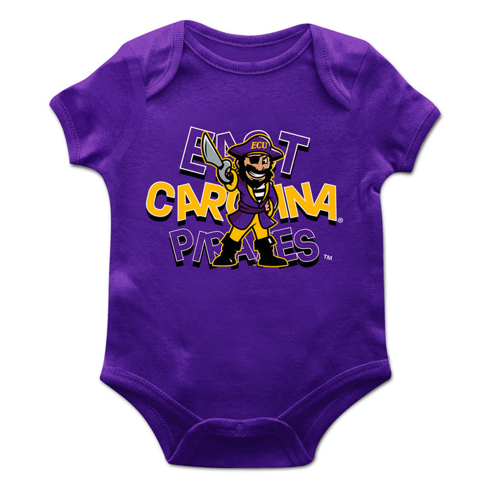 East Carolina Pirates Vive La Fete Infant Game Day Purple Short Sleeve Bodysuit