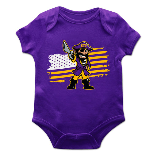 East Carolina Pirates Vive La Fete Infant Game Day Purple Short Sleeve Bodysuit