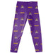 East Carolina Pirates Vive La Fete Girls Game Day All Over Two Logos Elastic Waist Classic Play Purple Leggings Tights