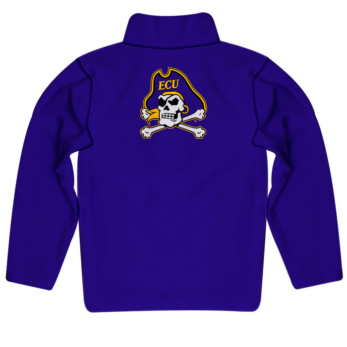 East Carolina Pirates Vive La Fete Game Day Solid Purple Quarter Zip Pullover Sleeves - Vive La Fête - Online Apparel Store