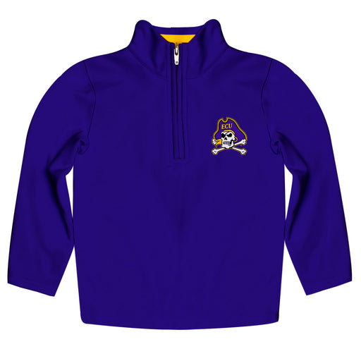 East Carolina Pirates Vive La Fete Game Day Solid Purple Quarter Zip Pullover Sleeves