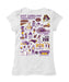 East Carolina Pirates Hand Sketched Vive La Fete Impressions Artwork White Girls Cotton Short Sleeve Tee - Vive La Fête - Online Apparel Store