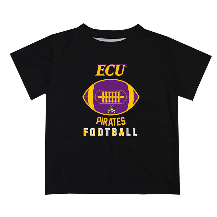East Carolina Pirates Vive La Fete Football V2 Black Short Sleeve Tee Shirt