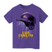 East Carolina Pirates Original Dripping Baseball Helmet Purple T-Shirt Cotton by Vive La Fete