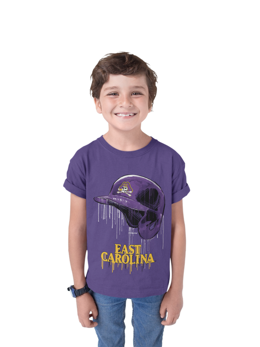 East Carolina Pirates Original Dripping Baseball Helmet T-Shirt Cotton by Vive La Fete - Vive La Fête - Online Apparel Store
