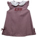 Eastern Kentucky Colonels EKU Embroidered Maroon Gingham A Line Dress