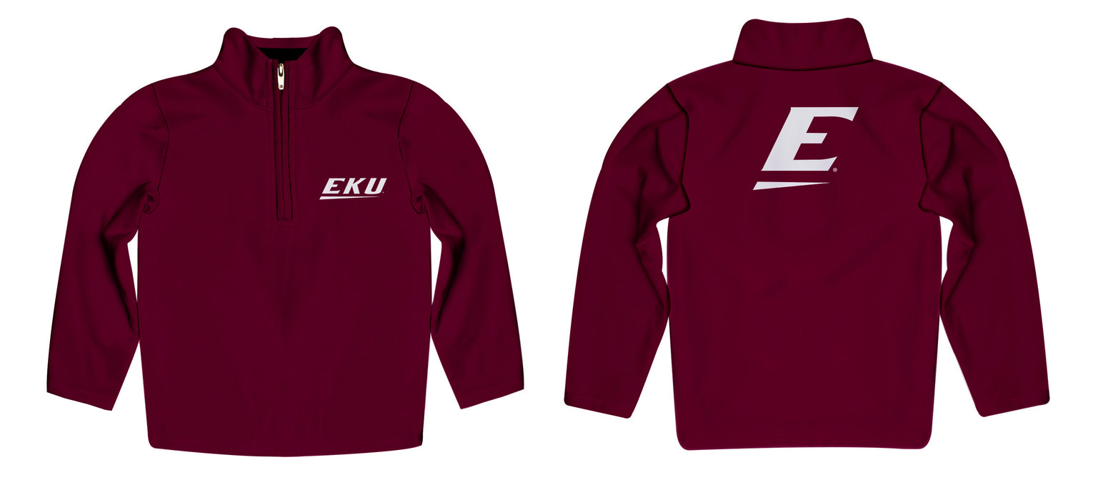 Eastern Kentucky Colonels EKU Vive La Fete Game Day Solid Maroon Quarter Zip Pullover Sleeves - Vive La Fête - Online Apparel Store