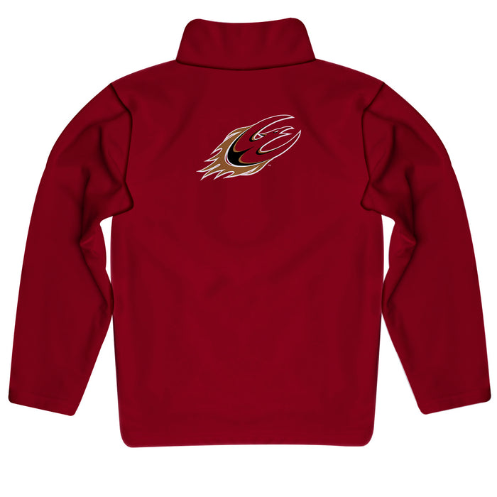 Elon University Phoenix Vive La Fete Game Day Solid Maroon Quarter Zip Pullover Sleeves - Vive La Fête - Online Apparel Store