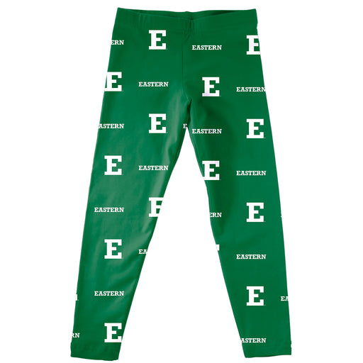 Eastern Michigan Eagles Vive La Fete Girls Game Day All Over Two Logos Elastic Waist Classic Play Green Leggings Tights