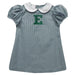 Eastern Michigan Eagles Embroidered Hunter Green Gingham Short Sleeve A Line Dress