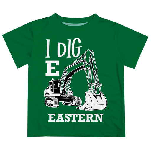 Eastern Michigan Eagles Vive La Fete Excavator Boys Game Day Green Short Sleeve Tee