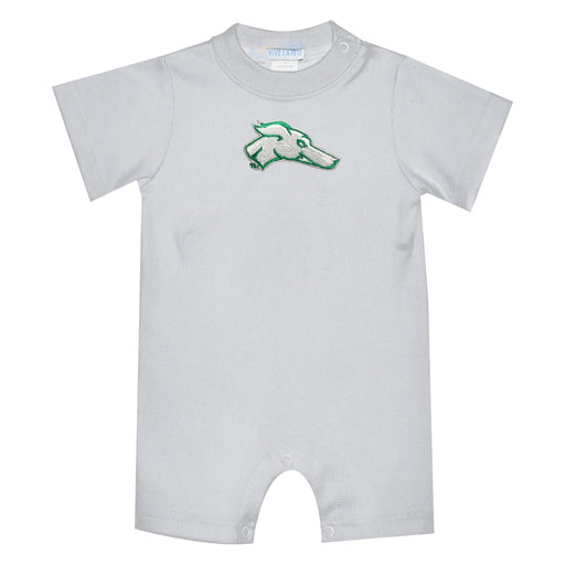 Eastern New Mexico University Greyhounds ENMU Embroidered White Knit Short Sleeve Boys Romper - Vive La Fête - Online Apparel Store