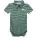 ENMU Eastern New Mexico Greyhounds Embroidered Hunter Green Stripe Knit Polo Onesie - Vive La Fête - Online Apparel Store