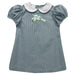 Eastern New Mexico University Greyhounds ENMU Embroidered Hunter Green Gingham Short Sleeve A Line Dress