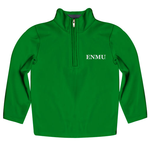 Eastern New Mexico University Greyhounds ENMU Vive La Fete Game Day Solid Green Quarter Zip Pullover Sleeves