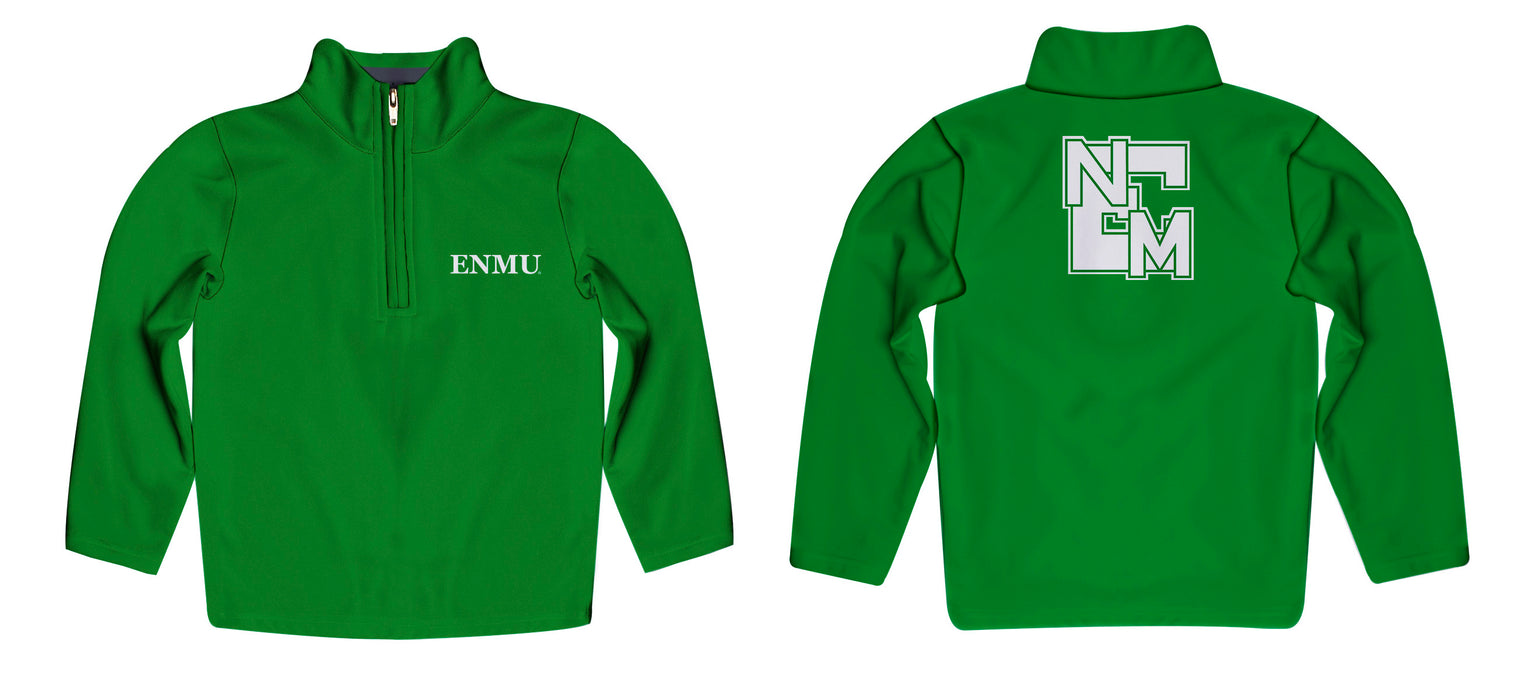 Eastern New Mexico University Greyhounds ENMU Vive La Fete Game Day Solid Green Quarter Zip Pullover Sleeves - Vive La Fête - Online Apparel Store