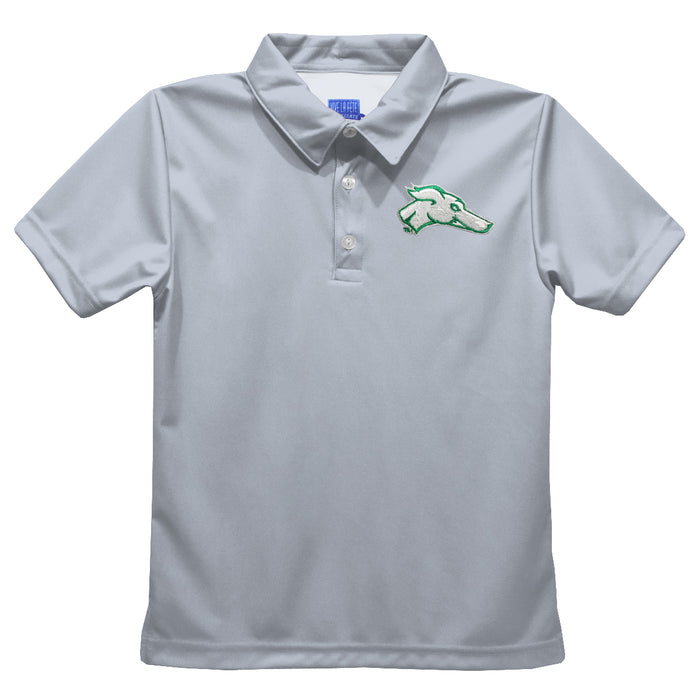 Eastern New Mexico University Greyhounds ENMU Embroidered Gray Short Sleeve Youth Polo Box Shirt - Vive La Fête - Online Apparel Store