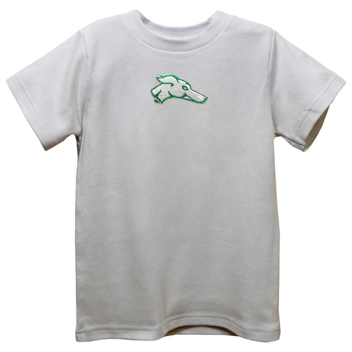 ENMU Eastern New Mexico Greyhounds Embroidered White Short Sleeve Boys Tee Shirt - Vive La Fête - Online Apparel Store