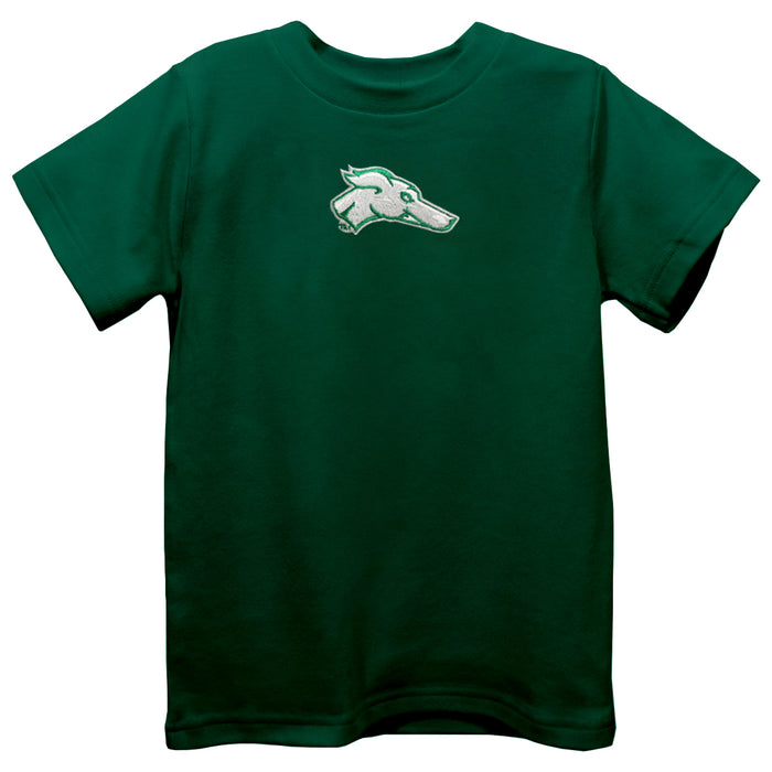 ENMU Eastern New Mexico Greyhounds Embroidered Hunter Green knit Short Sleeve Boys Tee Shirt