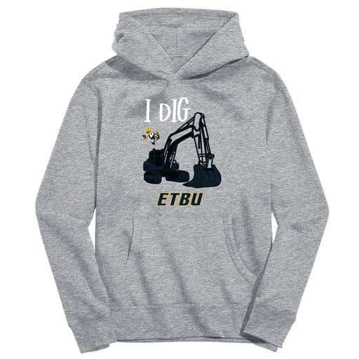 ETBU Tigers Vive La Fete Excavator Grey Cotton Hoodie