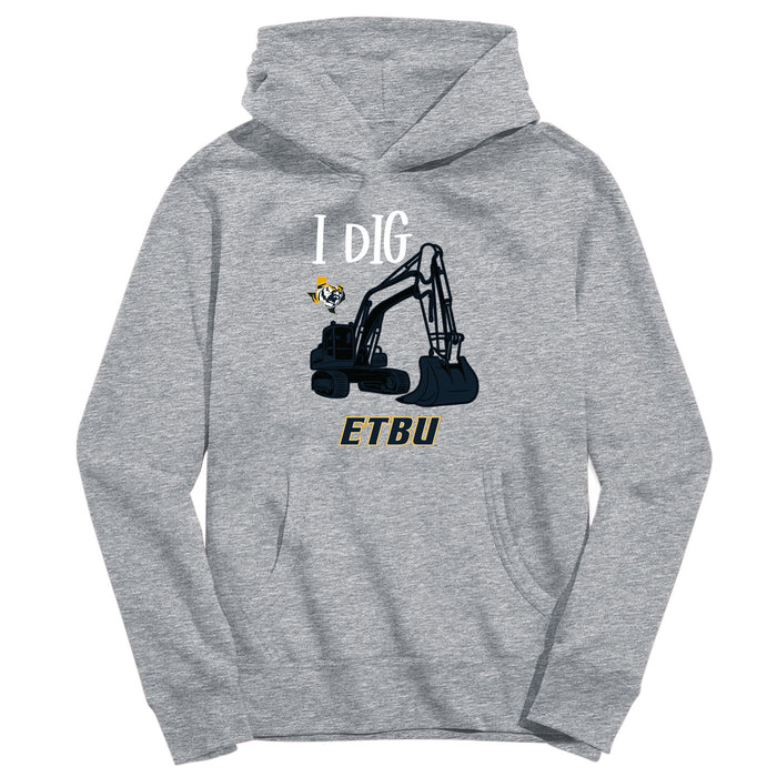ETBU Tigers Vive La Fete Excavator Grey Cotton Hoodie