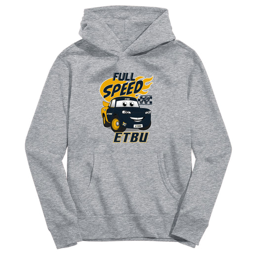 ETBU Tigers Vive La Fete Full Speed Grey Cotton Hoodie