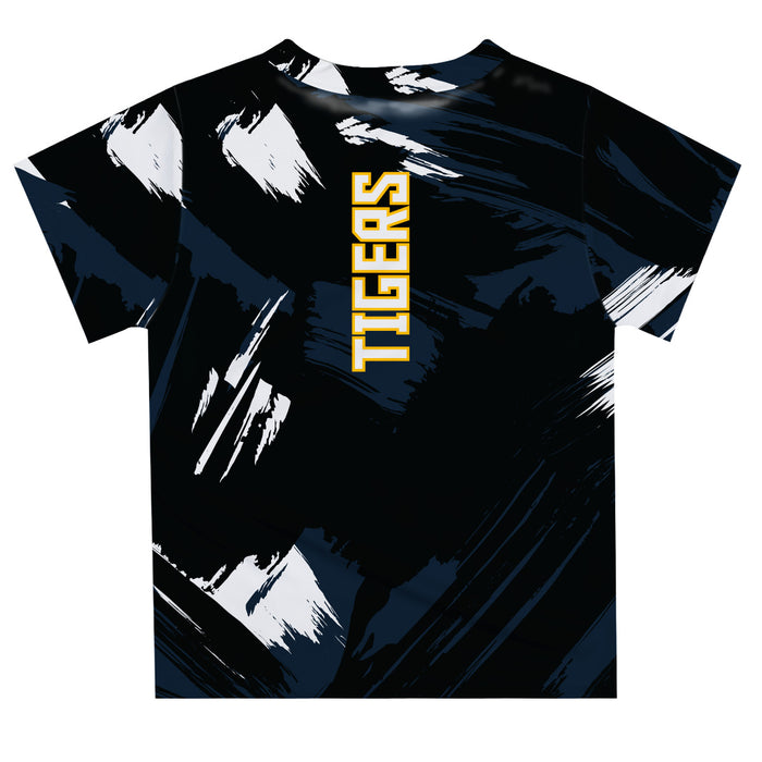 ETBU Tigers Vive La Fete Boys Game Day Black Short Sleeve Tee Paint Brush