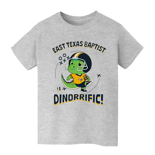 ETBU Tigers Vive La Fete Dinorrific Grey Cotton Short Sleeve Tee