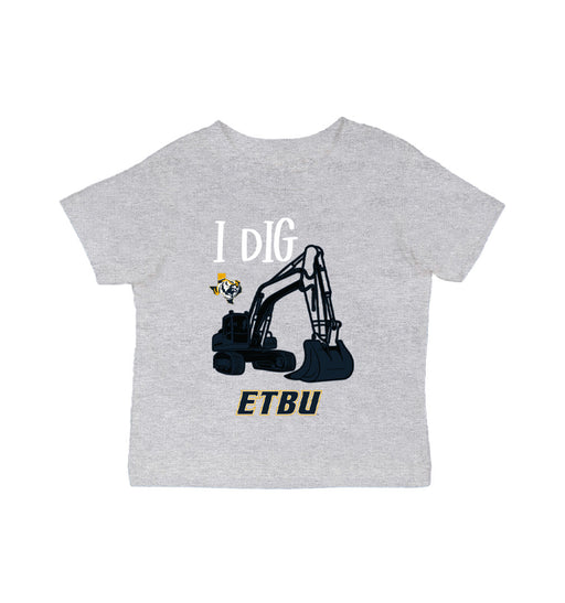 ETBU Tigers Vive La Fete Excavator Grey Cotton Short Sleeve Tee