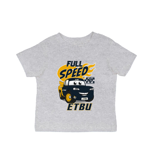 ETBU Tigers Vive La Fete Full Speed Grey Cotton Short Sleeve Tee