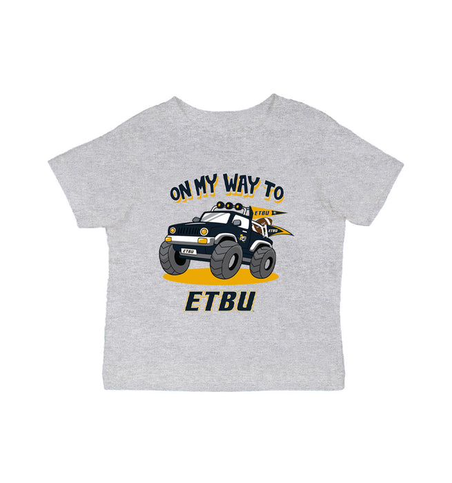 ETBU Tigers Vive La Fete On My Way Monster Truck Grey Cotton Short Sleeve Tee